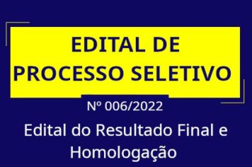 EDITAL DE PROCESSO SELETIVO PÚBLICO SIMPLIFICADO Nº 006/2022