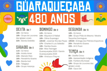 ANIVERSÁRIO GUARAQUEÇABA 480 ANOS