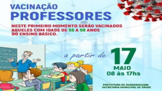 Vacina Para Profissionais da Area de Educação de Guaraqueçaba