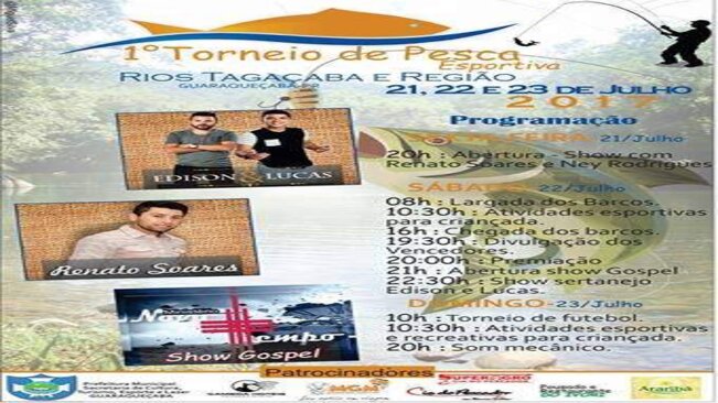 1º TORNEIO DE PESCA ESPORTIVA.