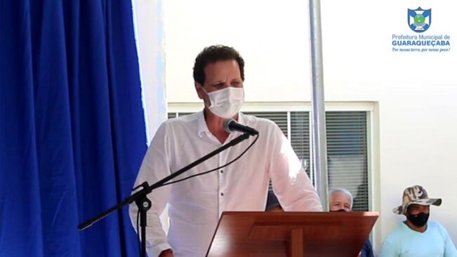 ?Hoje a gente está vendo o resgate da cidadania...? Diz Edson Lara, Ass do Dep Federal Toninho Wandscheer em discurso em Guaraqueçaba