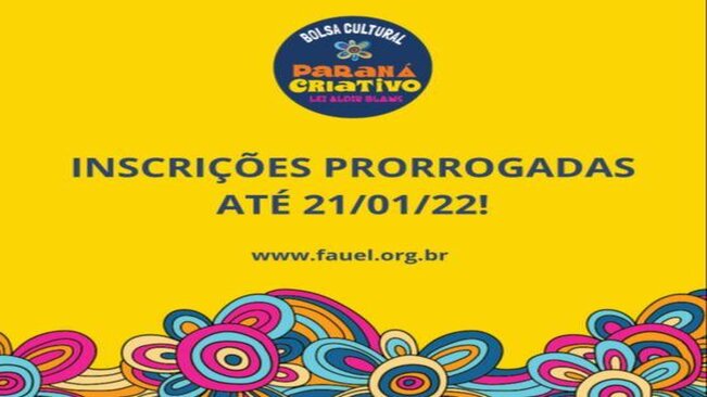 Programa Bolsa Cultural Paraná Criativo os valores de R$7.500,00 a R$25.000,00 serão pagos com recursos da Lei Aldir Blanc