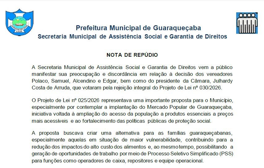 Nota de repúdio