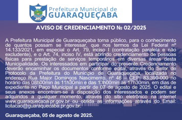 AVISO DE CREDENCIAMENTO 02/2025