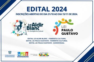 EDITAL LEIS ALDIR BLANC E PAULO GUSTAVO.