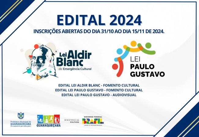 EDITAL LEIS ALDIR BLANC E PAULO GUSTAVO.